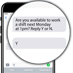 Smart Hospitality SMS Shift Request